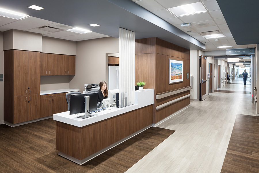 Baylor-Scott-White-Health_Patient-Corridor_Nurse-Station-Millwork-Commercial-Interior-Design